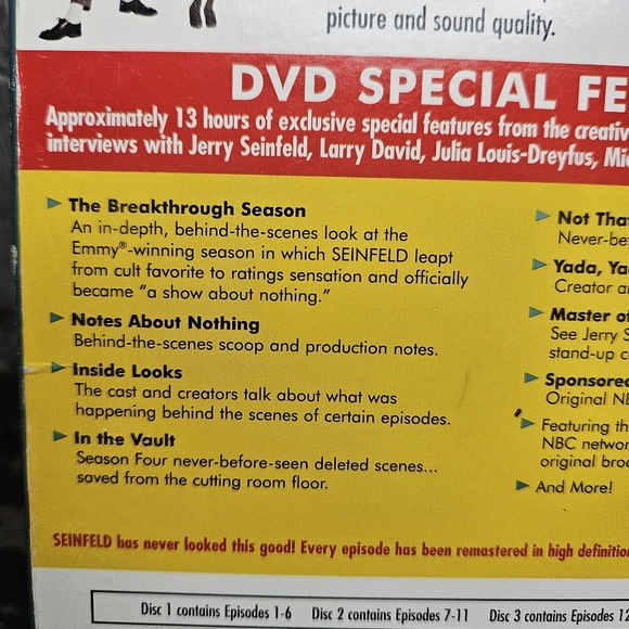Seinfeld - Season 4 DVD Box Set 24 Episode Full Screen Remastered in HD - Picture 3 of 7